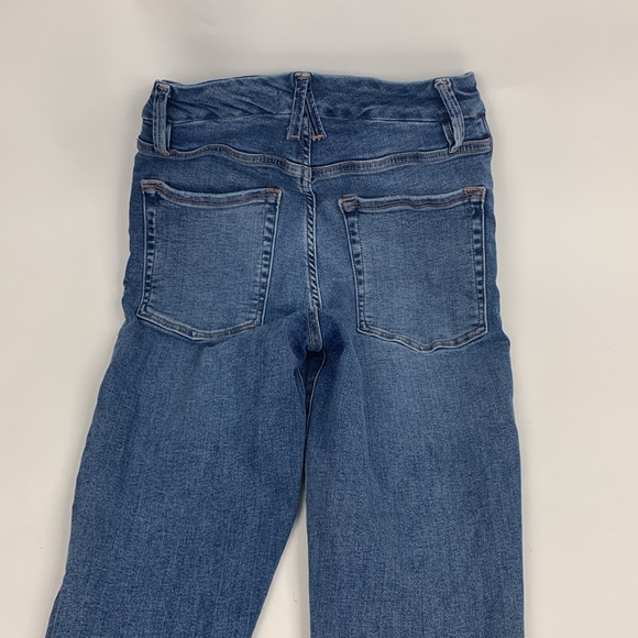 Good American Skinny Jeans Sz 4/27 Stretch Indigo Blue Light Distressed Designer - Picture 4 of 15